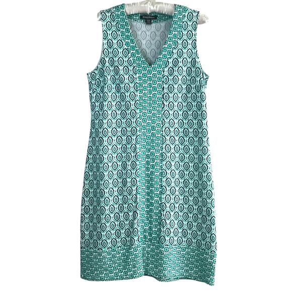 Tommy Bahama Dresses & Skirts - Tommy Bahama Turquoise Sleeveless V-Neck Cotton Knit Activewear Dress Sz Medium